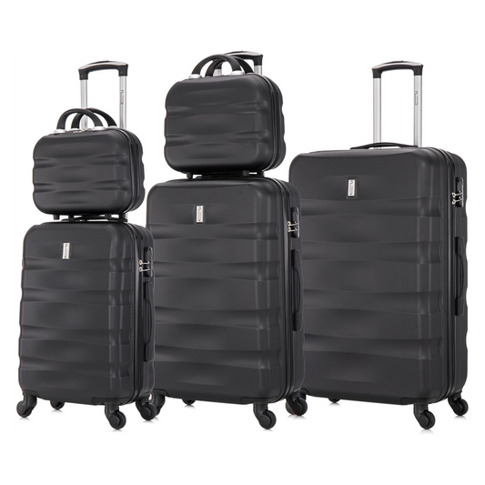 Set 5 Valises - Valise Cabine | Valise Moyenne | Valise Grande | 2x Vanity – ABS