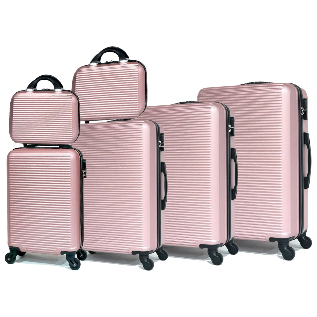 Set 6 Valises – Valise Cabine | Valise Moyenne | Valise Grande | 2x Vanity – ABS