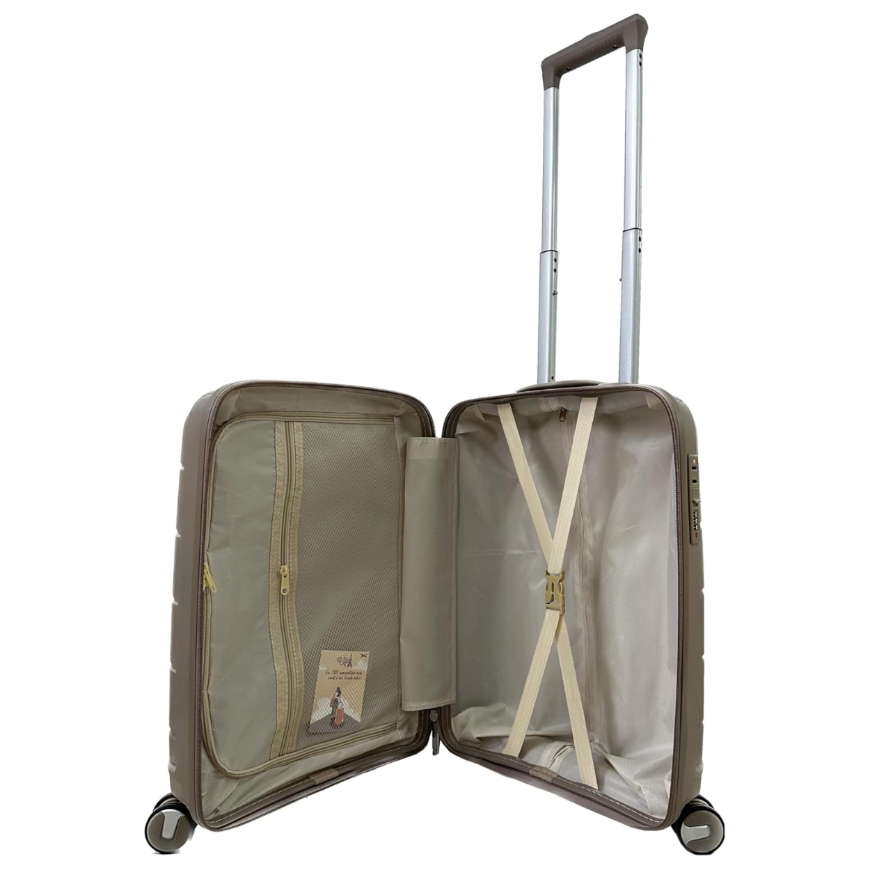 Valise Moyenne Polypropylène | Valise 20 kg | 65x40x25 | Champagne - Celims France