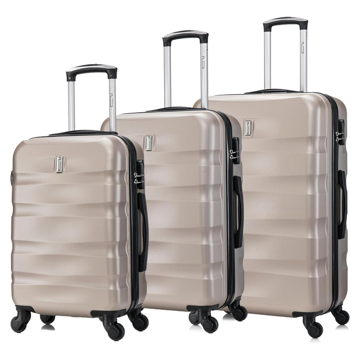 Set 3 Suitcases – Cabin Suitcase | Medium Suitcase | Large Suitcase – ABS