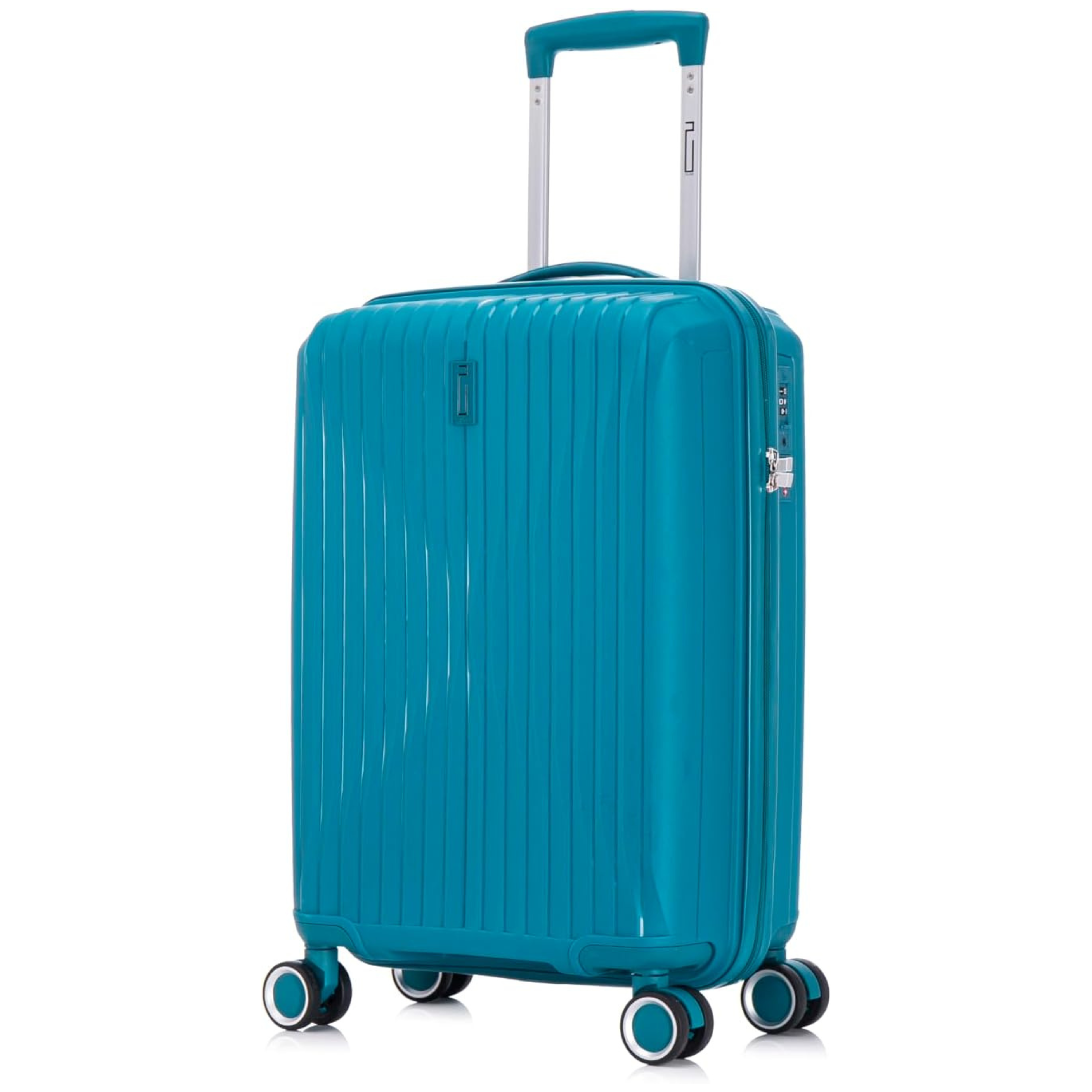 Set Valise 3 pièces En Polypropylène | Valise Cabine | Valise Moyenne | Valise Grande – Bleu