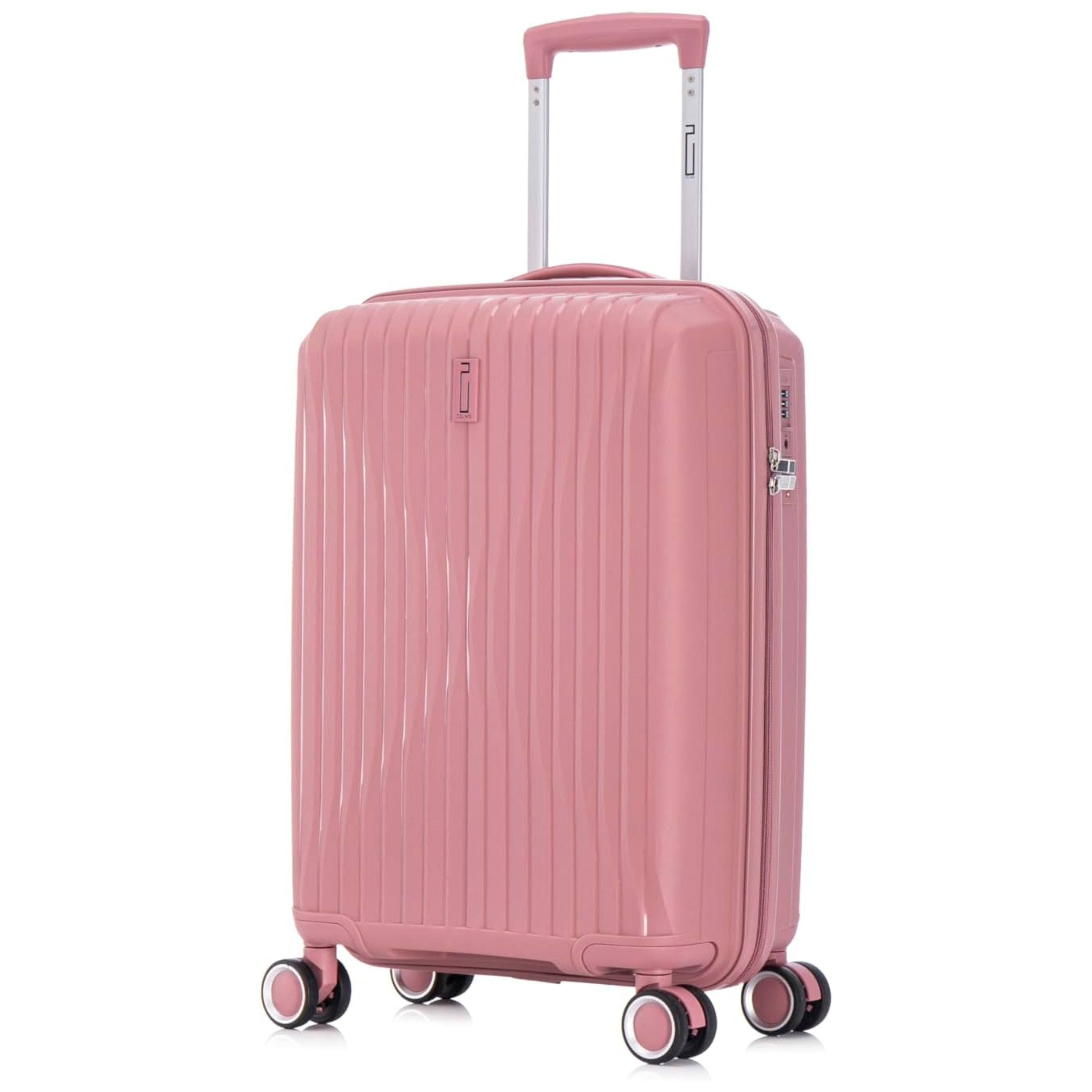 Set Valise 3 pièces En Polypropylène | Valise Cabine | Valise Moyenne | Valise Grande – Rose - Celims France