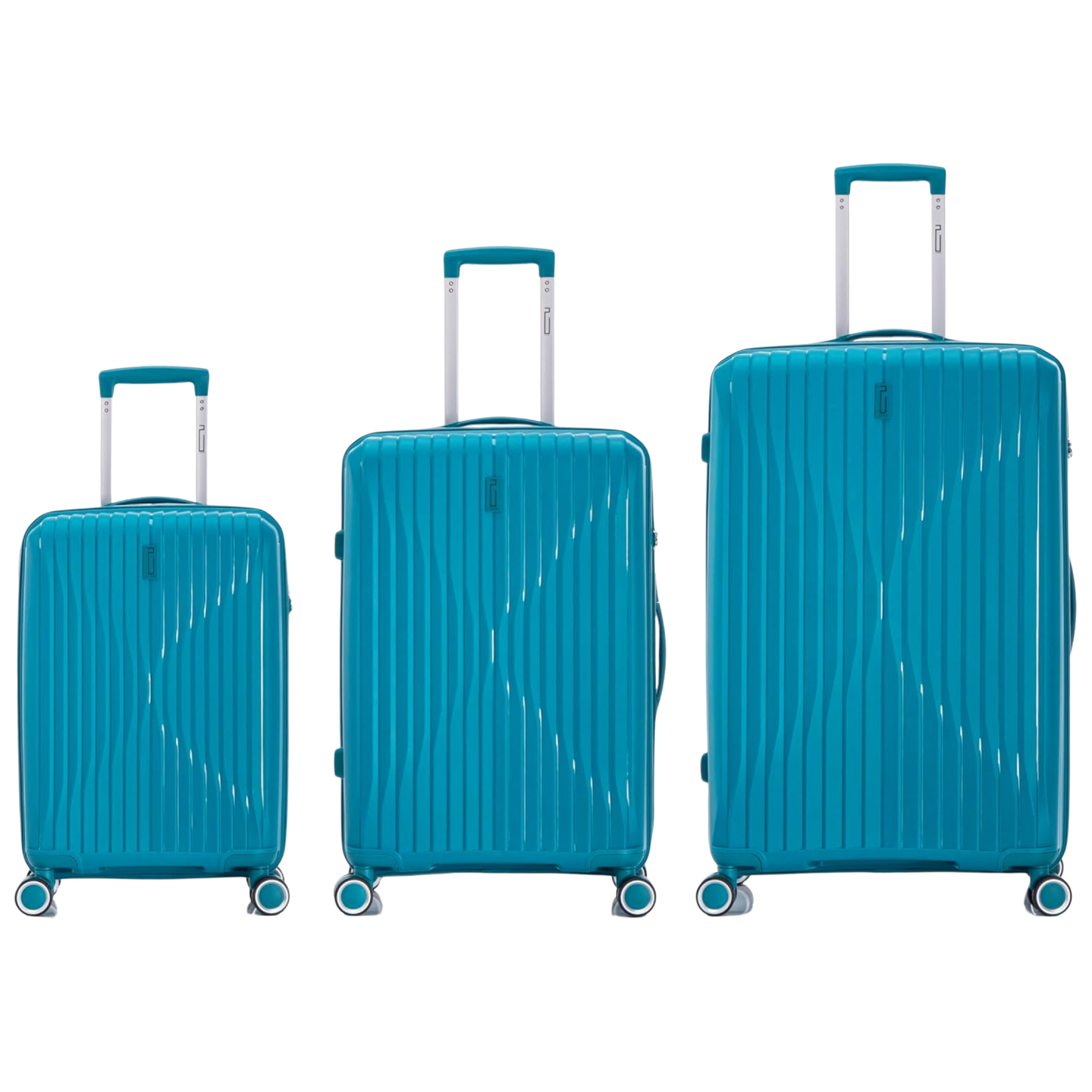Set di valigie in polipropilene da 3 pezzi | Valigia da cabina | Valigia media | Valigia Grande – Blu