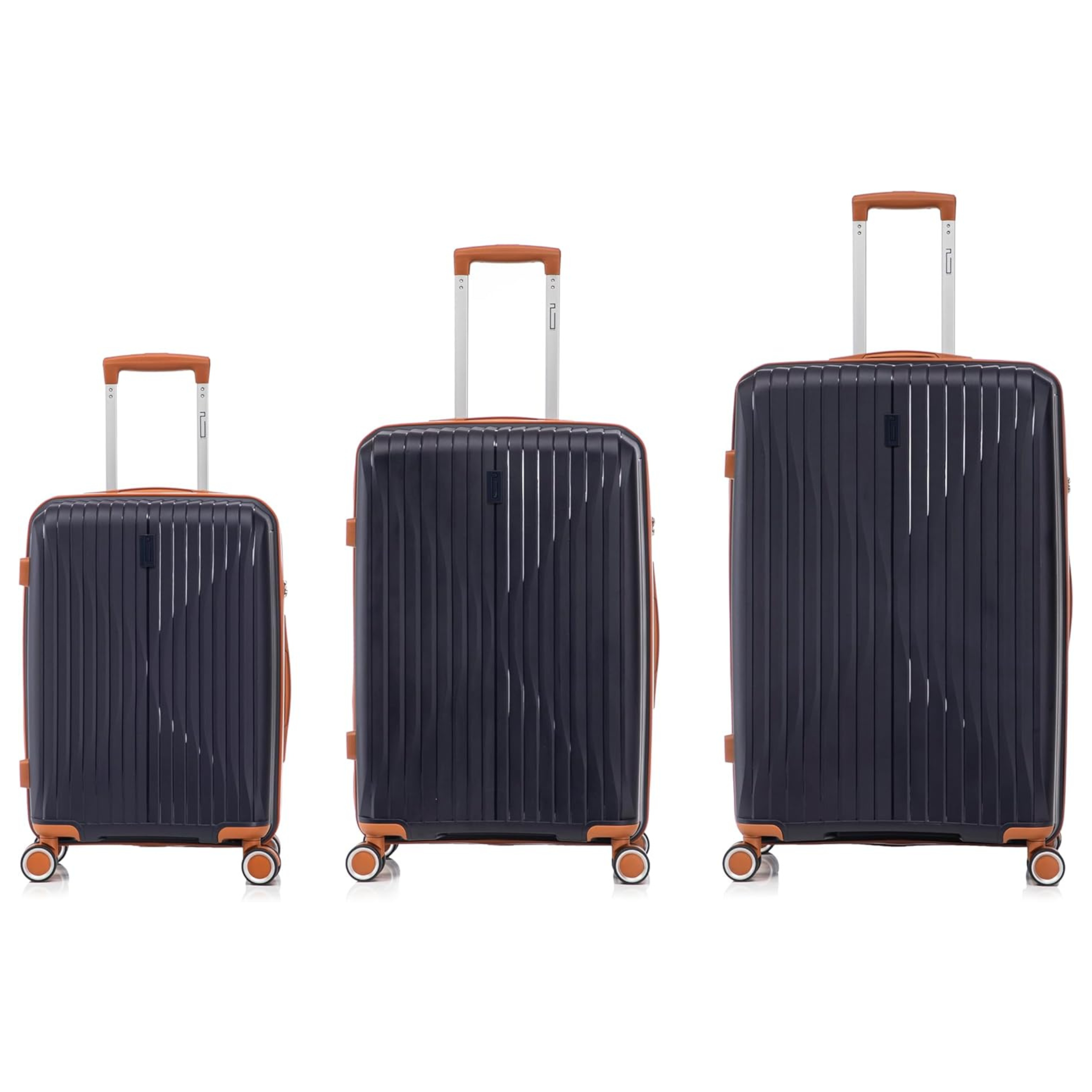 3 Piece Polypropylene Suitcase Set | Cabin Suitcase | Medium Suitcase | Large Suitcase - Blue