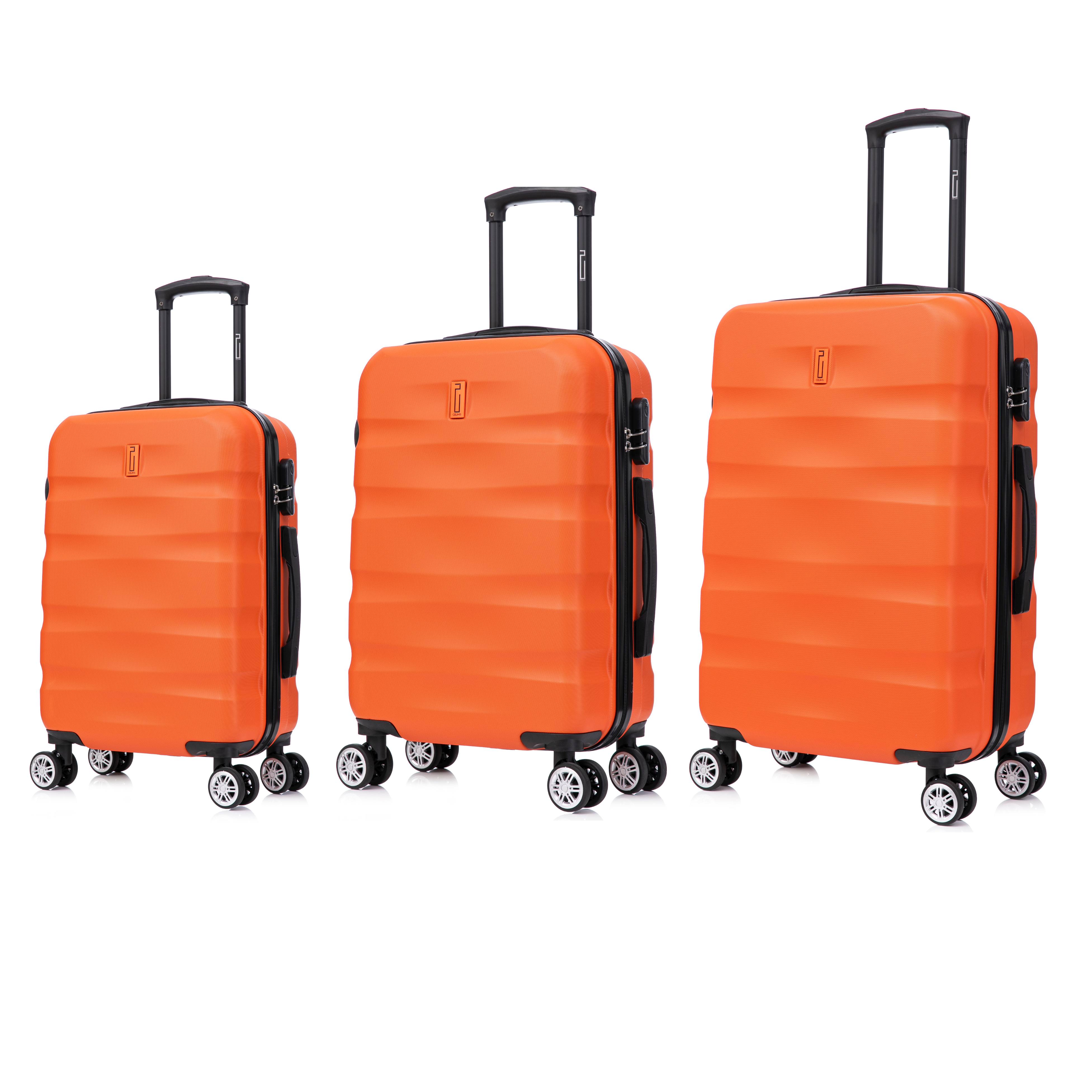 Juego de maletas de 3 piezas AeroWave | Maleta de cabina | Maleta Mediana | Maleta grande – Verde