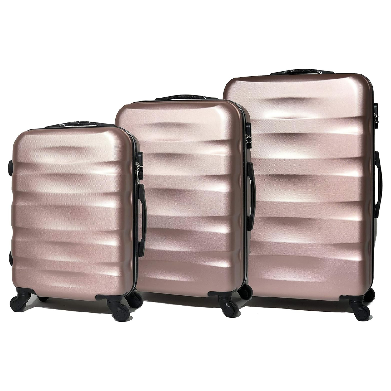 Set 3 Suitcases – Cabin Suitcase | Medium Suitcase | Large Suitcase – ABS