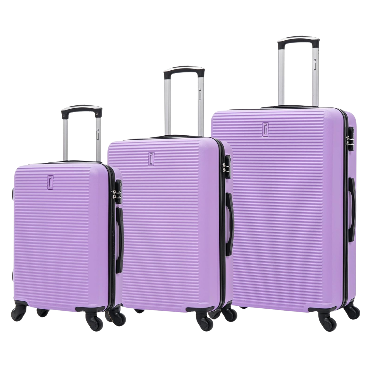 3-piece Weekend Suitcase Set - Cabin Suitcase | Medium Suitcase | Large Suitcase - Violet