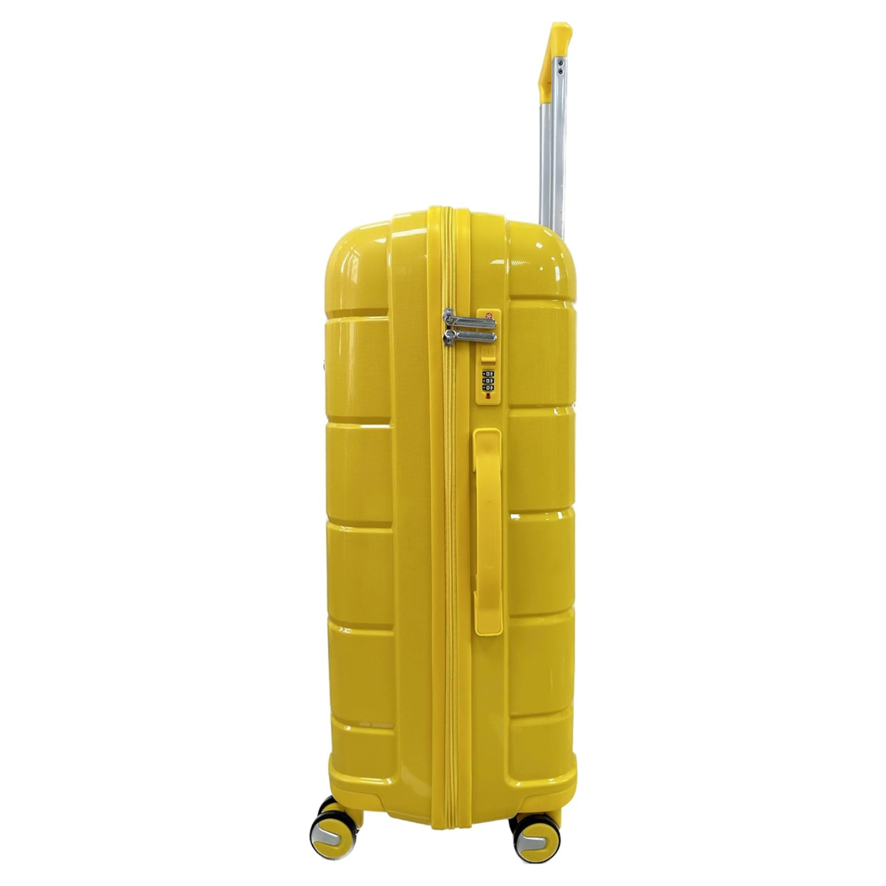 Set Valise 4 pièces Polypropylène | Valise Cabine | Valise Moyenne | Valise Grande | Vanity – Jaune