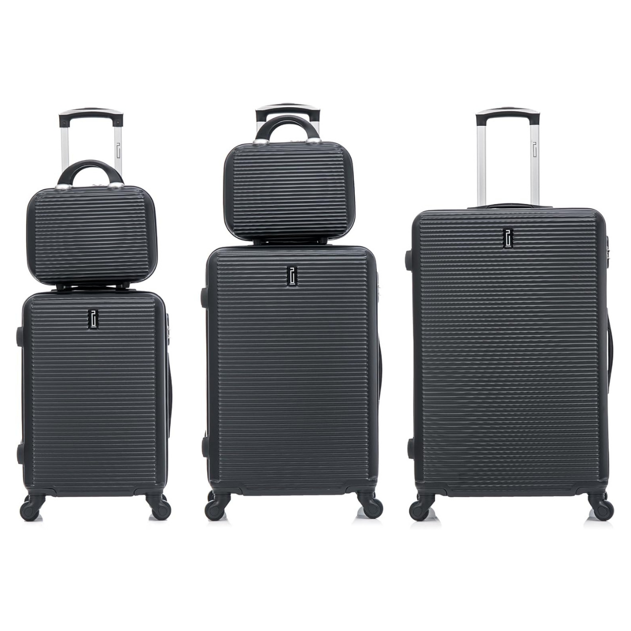 Set 5 Suitcases – Cabin Suitcase | Medium Suitcase | Large Suitcase | 2x Vanity – ABS