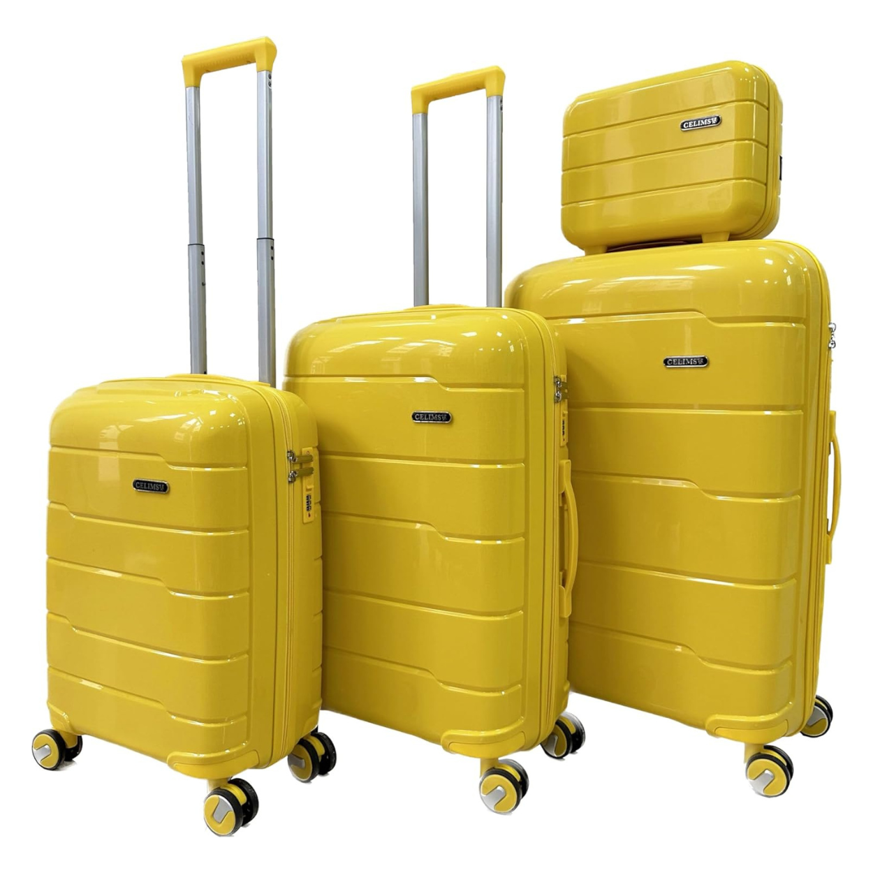 Set of 4 Suitcases – Cabin Suitcase | Medium Suitcase | Large Suitcase | Vanity – Polypropylene