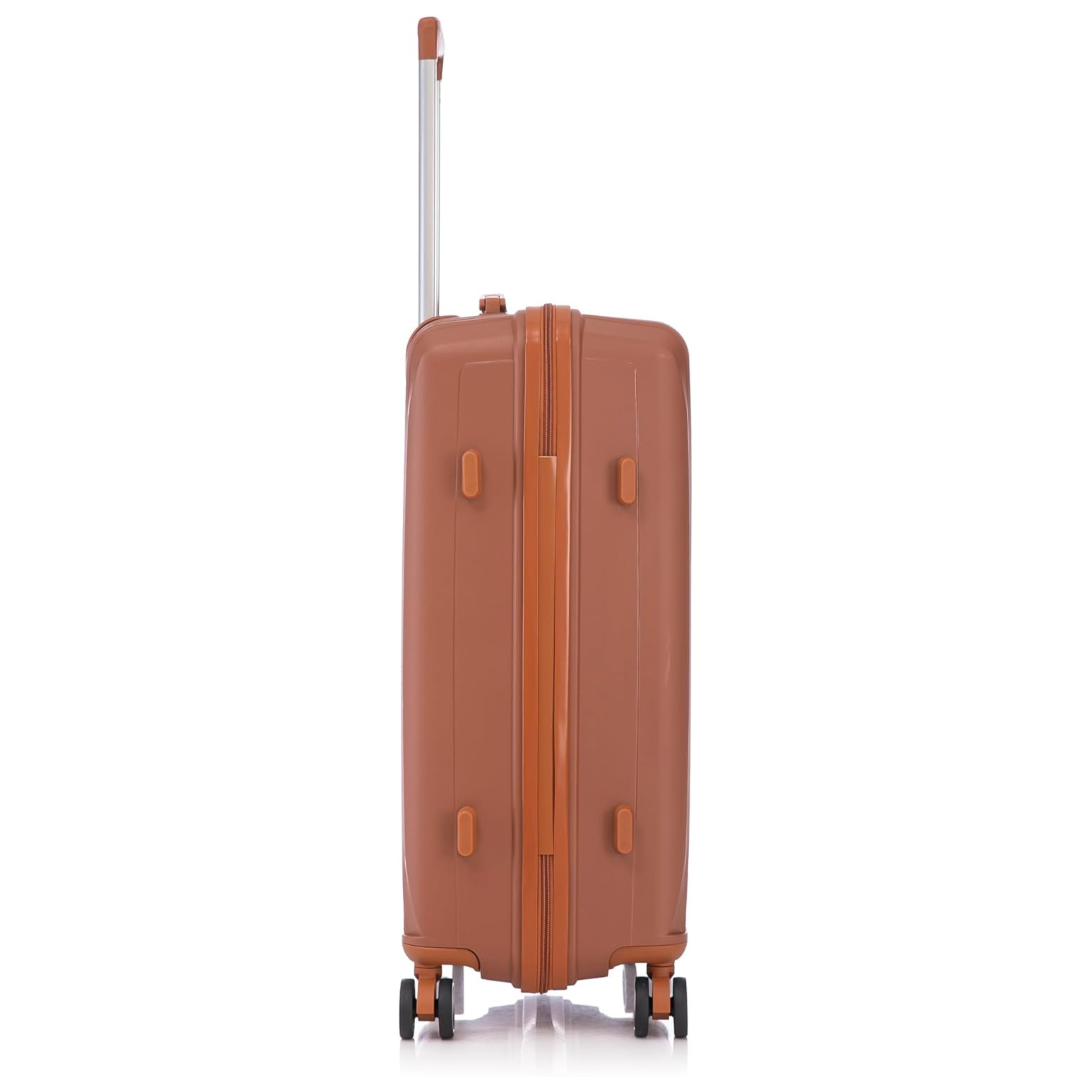 Set Valise 3 pièces En Polypropylène | Valise Cabine | Valise Moyenne | Valise Grande – Marron
