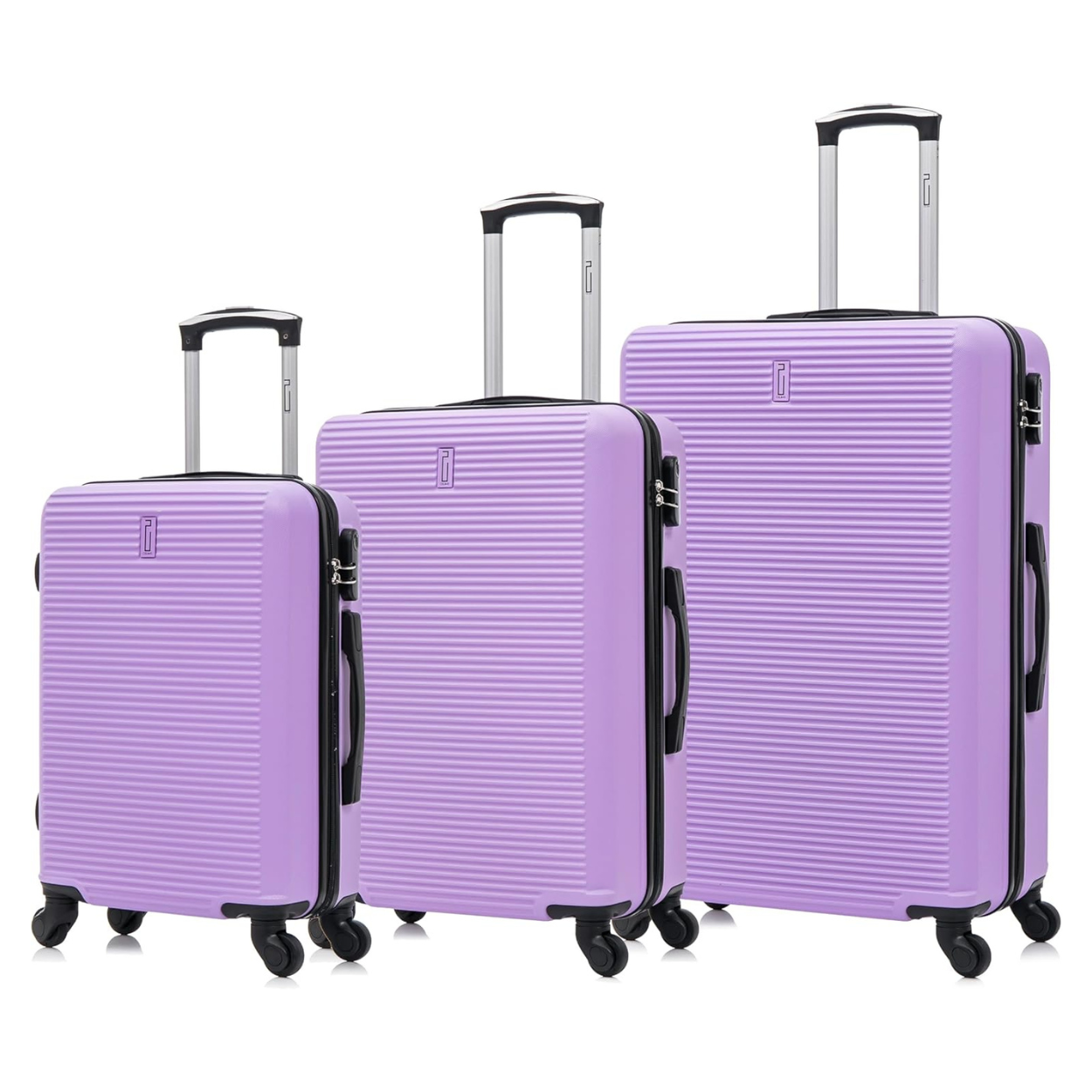 Set De Valise 3 pièces Week-end  – Valise Cabine | Valise Moyenne | Valise Grande – Violet