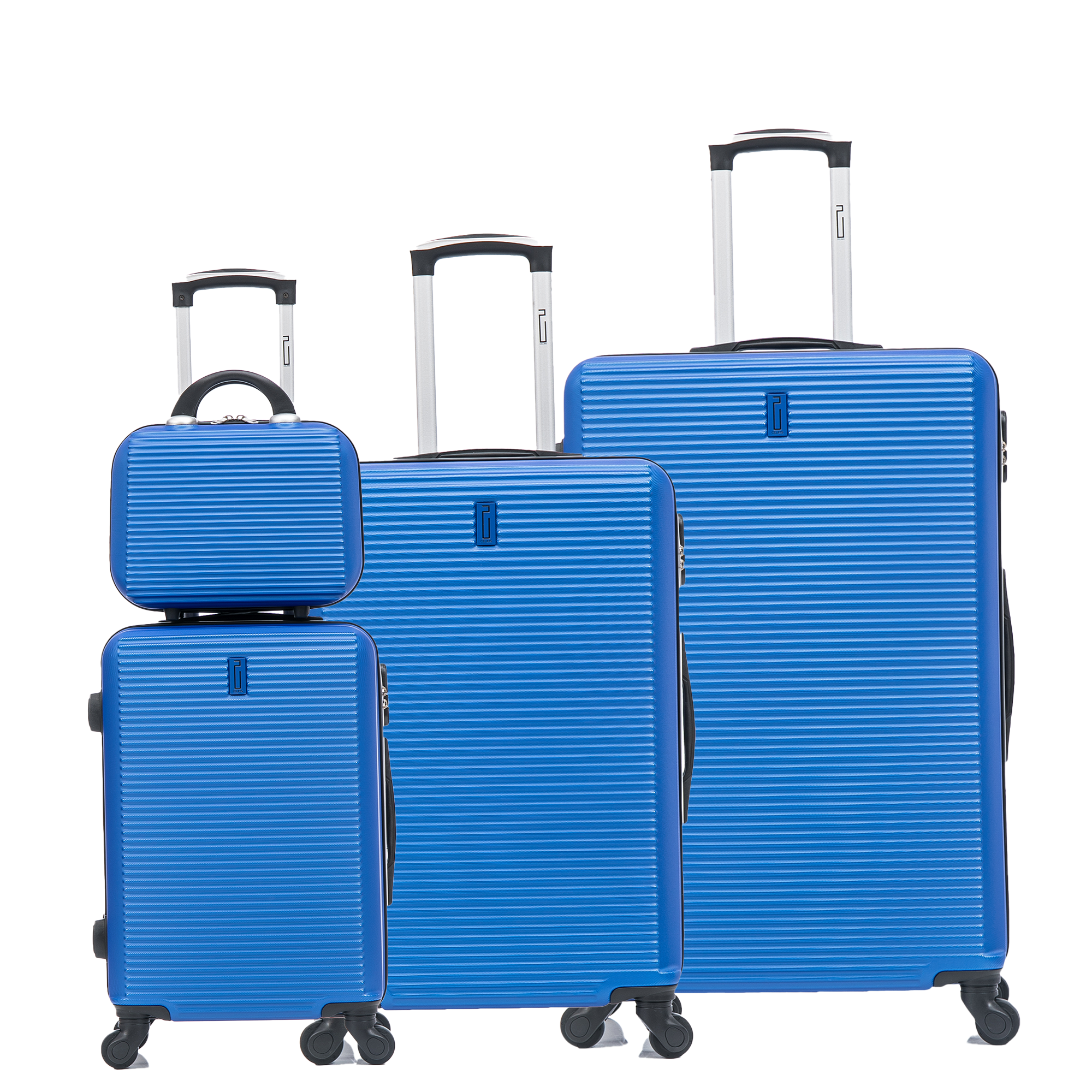 Set De Valise 4 pièces Week-end | Valise Cabine | Valise Moyenne | Valise Grande | Vanity – Bleu