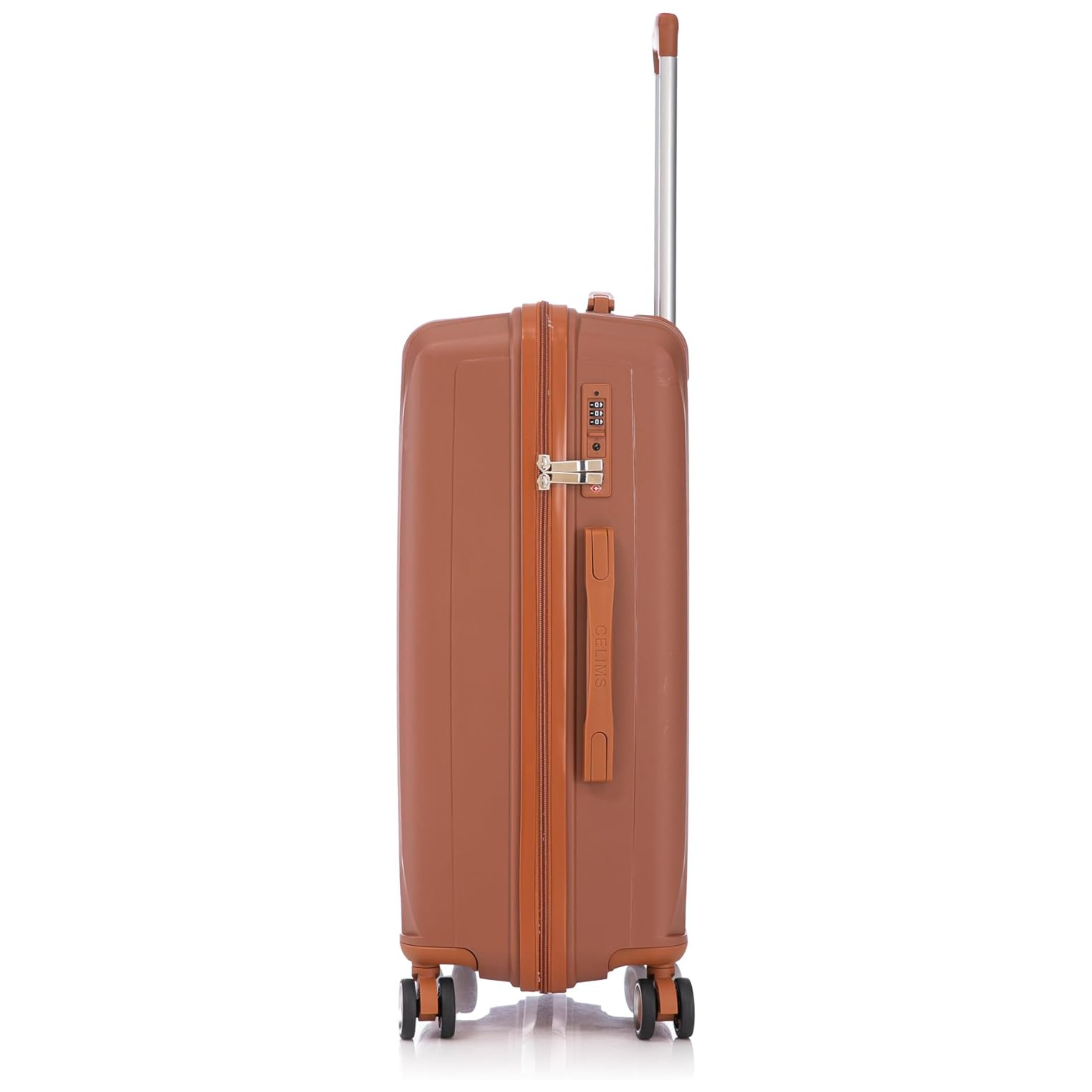 Set Valise 3 pièces En Polypropylène | Valise Cabine | Valise Moyenne | Valise Grande – Marron