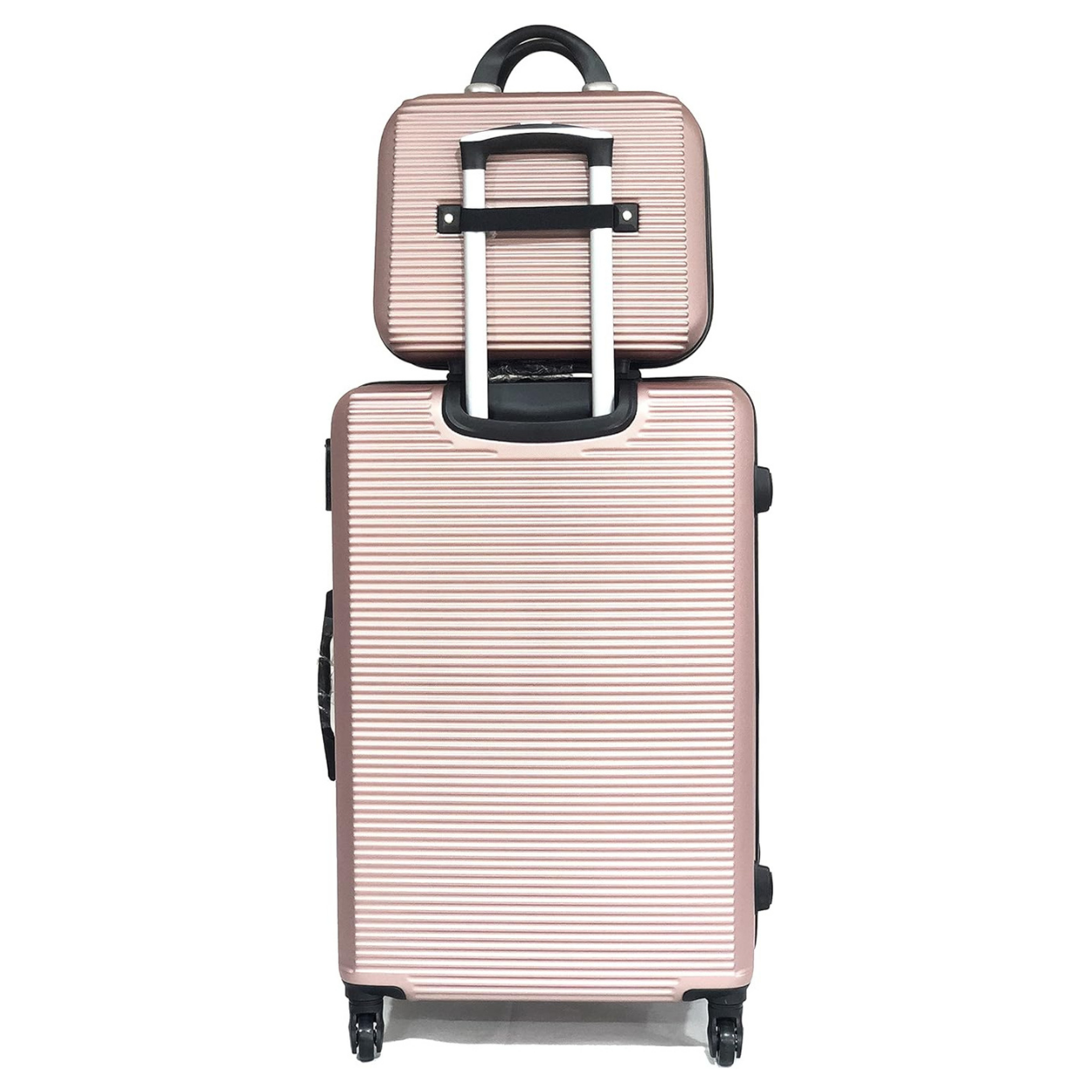 Set De Valise 5 pièces Week-end | Valise Cabine | Valise Moyenne | Valise Grande | 2x Vanity – Rose Gold