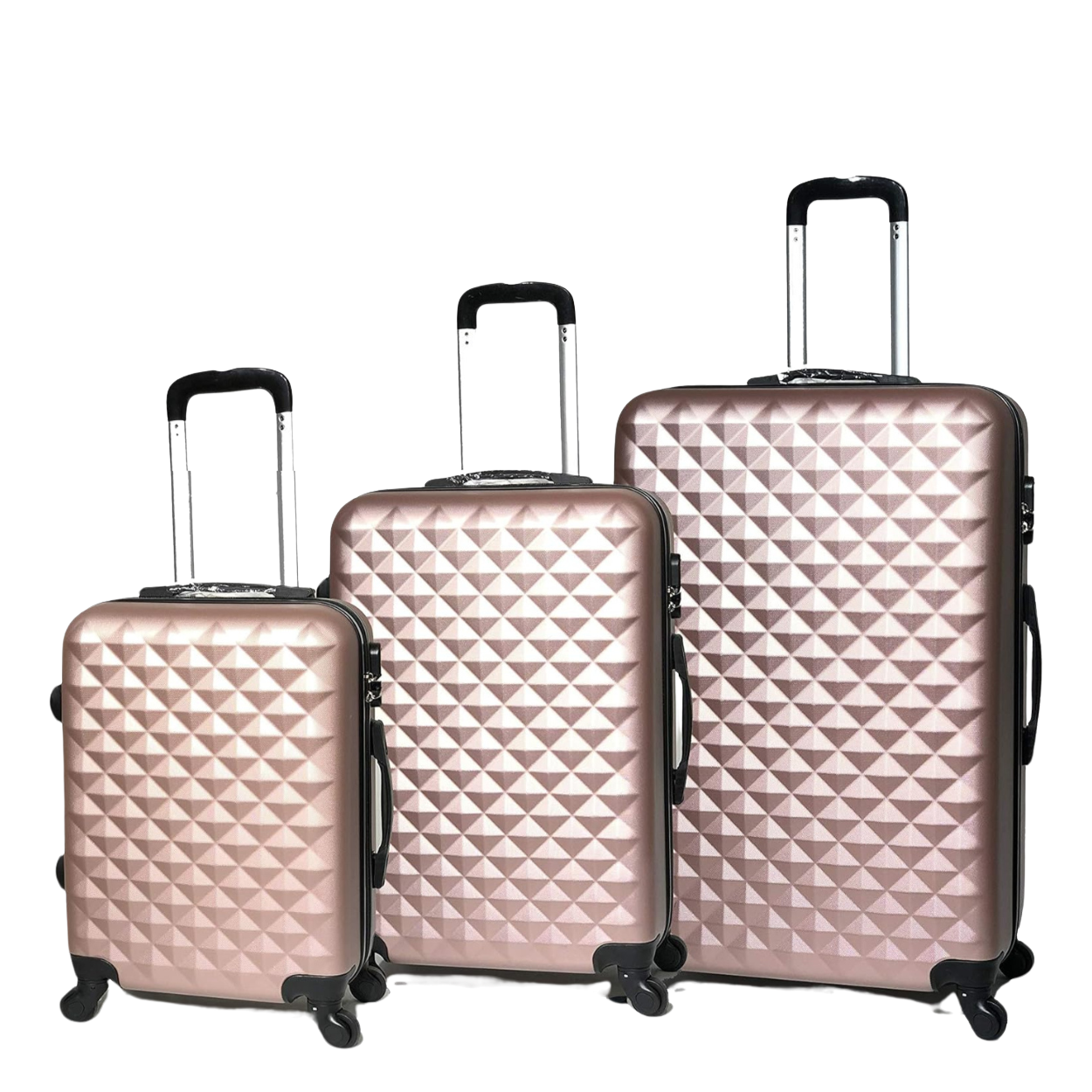 Set di valigie Urban da 6 pezzi | Valigia da cabina | Valigia media | Valigia grande | 2x Beauty Case – Oro Rosa