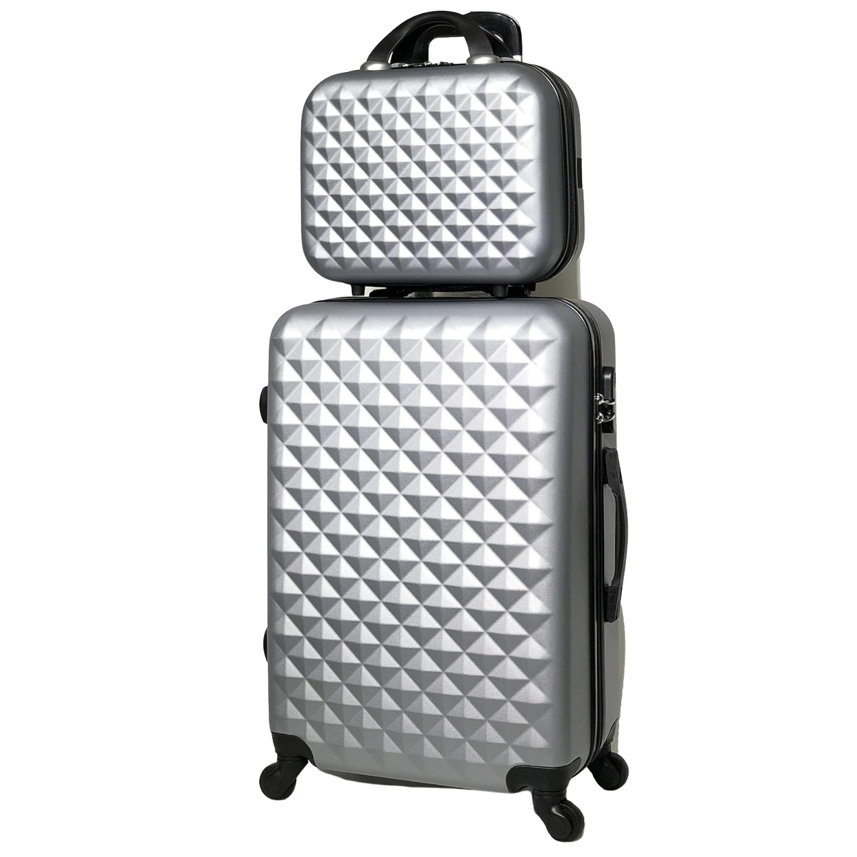 Set di valigie Urban da 6 pezzi | Valigia da cabina | Valigia media | Valigia grande | 2x Beauty Case – Argento