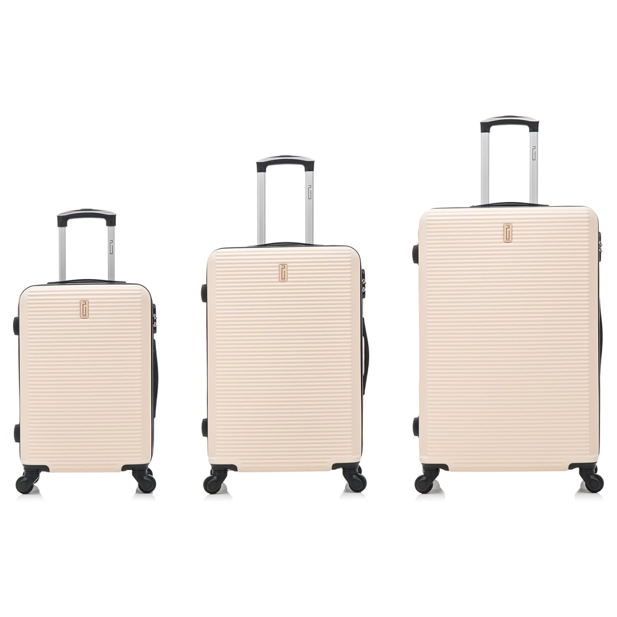 Set De Valise 3 pièces Week-end  – Valise Cabine | Valise Moyenne | Valise Grande – Beige