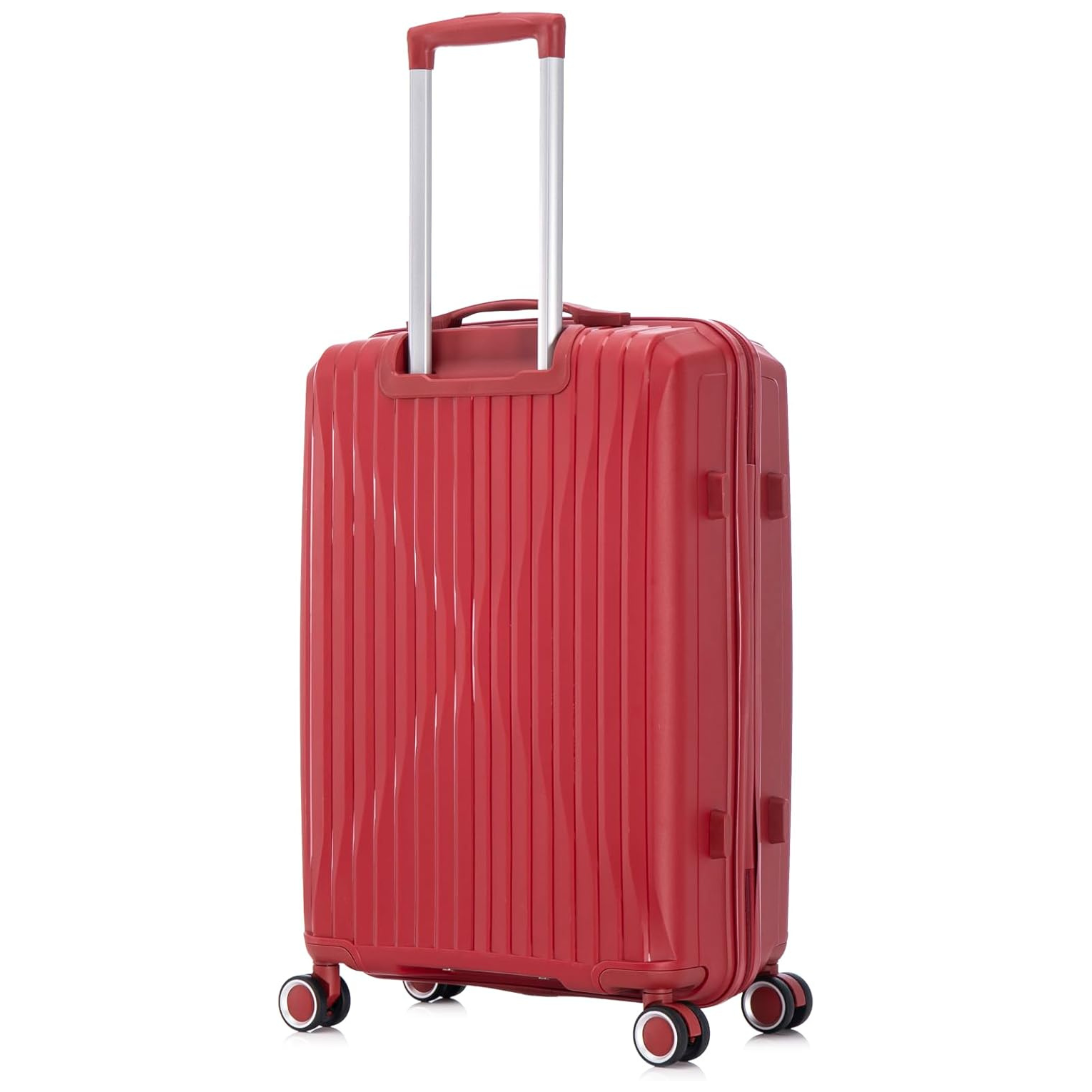 Set Valise 3 pièces En Polypropylène | Valise Cabine | Valise Moyenne | Valise Grande – Rouge