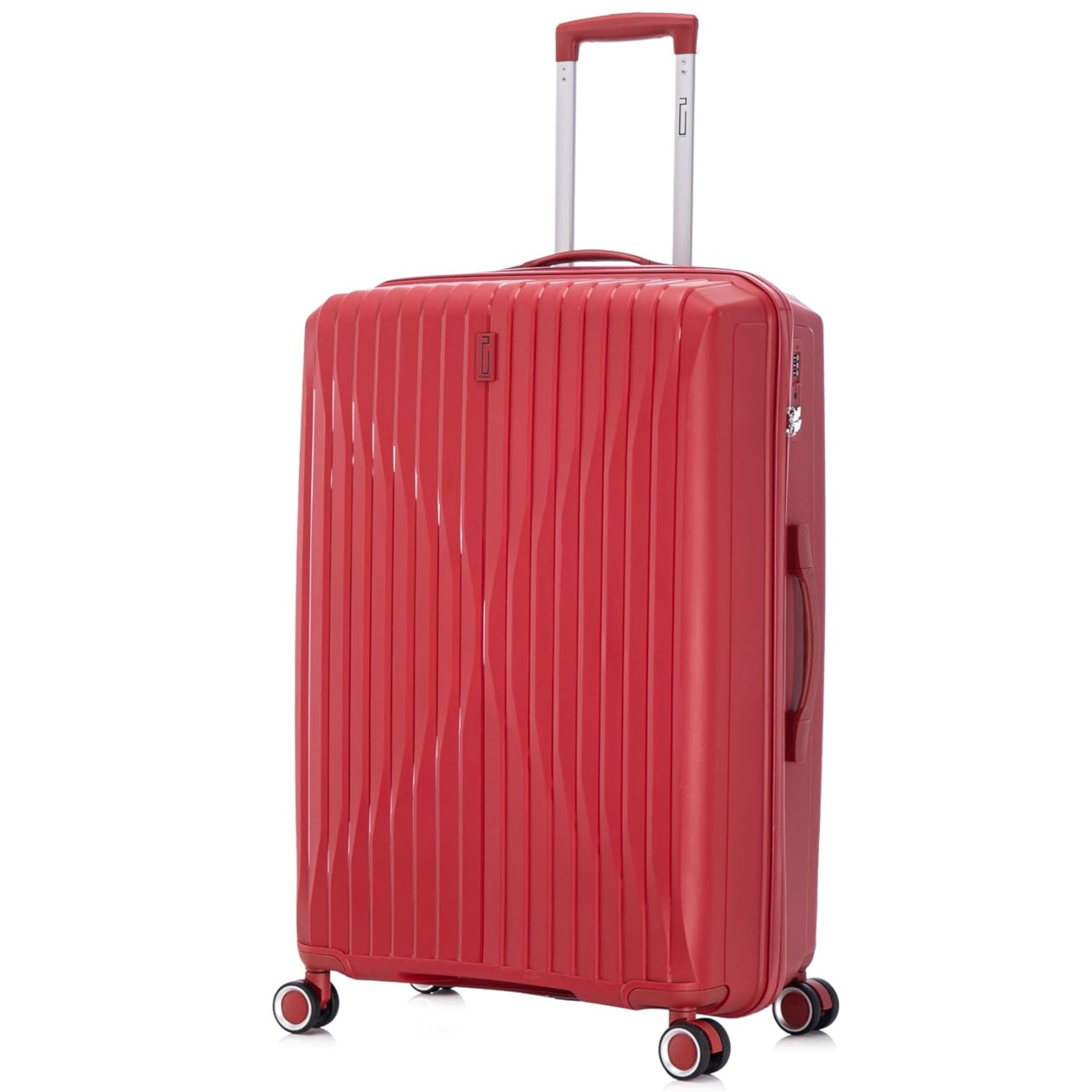 Set Valise 3 pièces En Polypropylène | Valise Cabine | Valise Moyenne | Valise Grande – Rouge