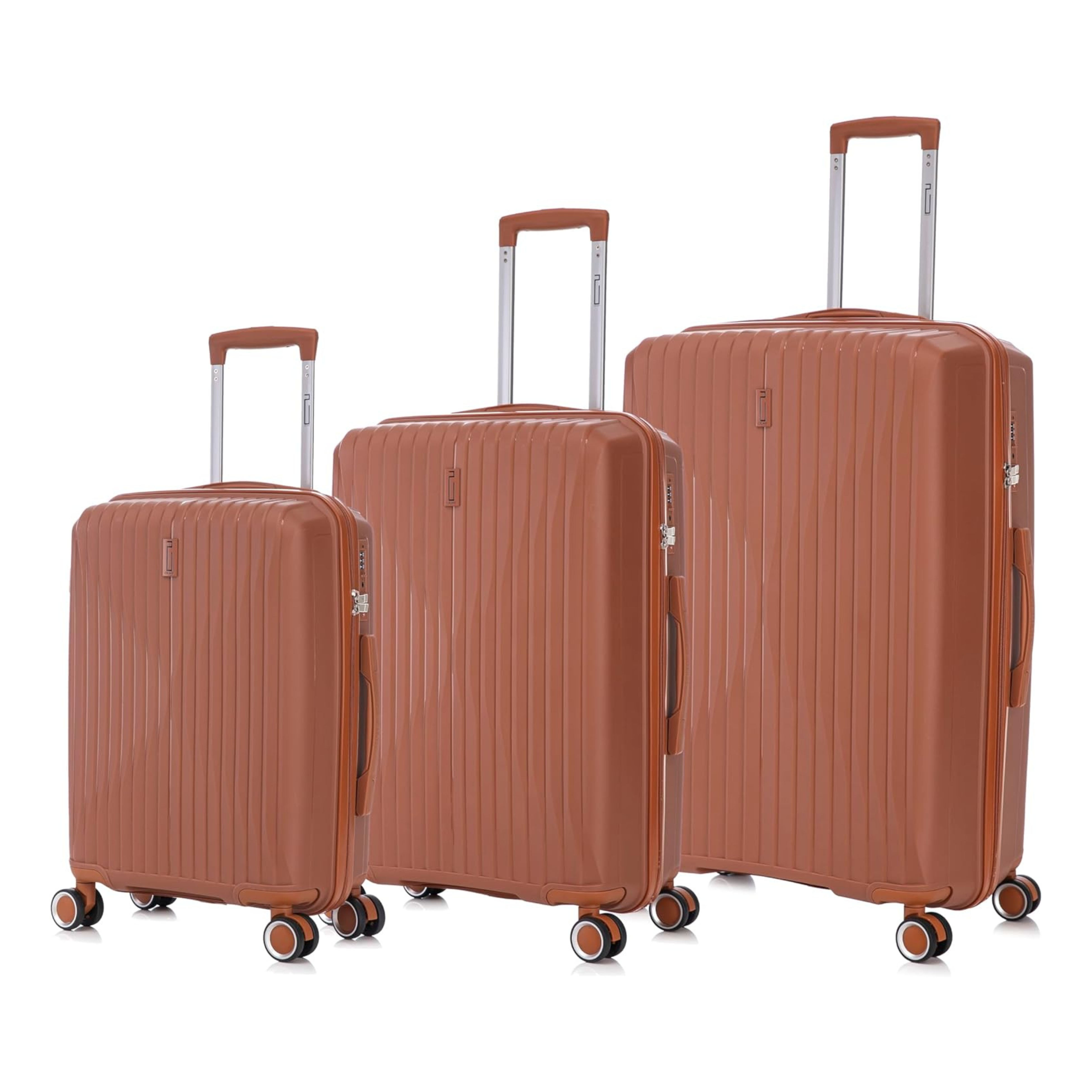 3 Piece Polypropylene Suitcase Set | Cabin Suitcase | Medium Suitcase | Large Suitcase - Blue