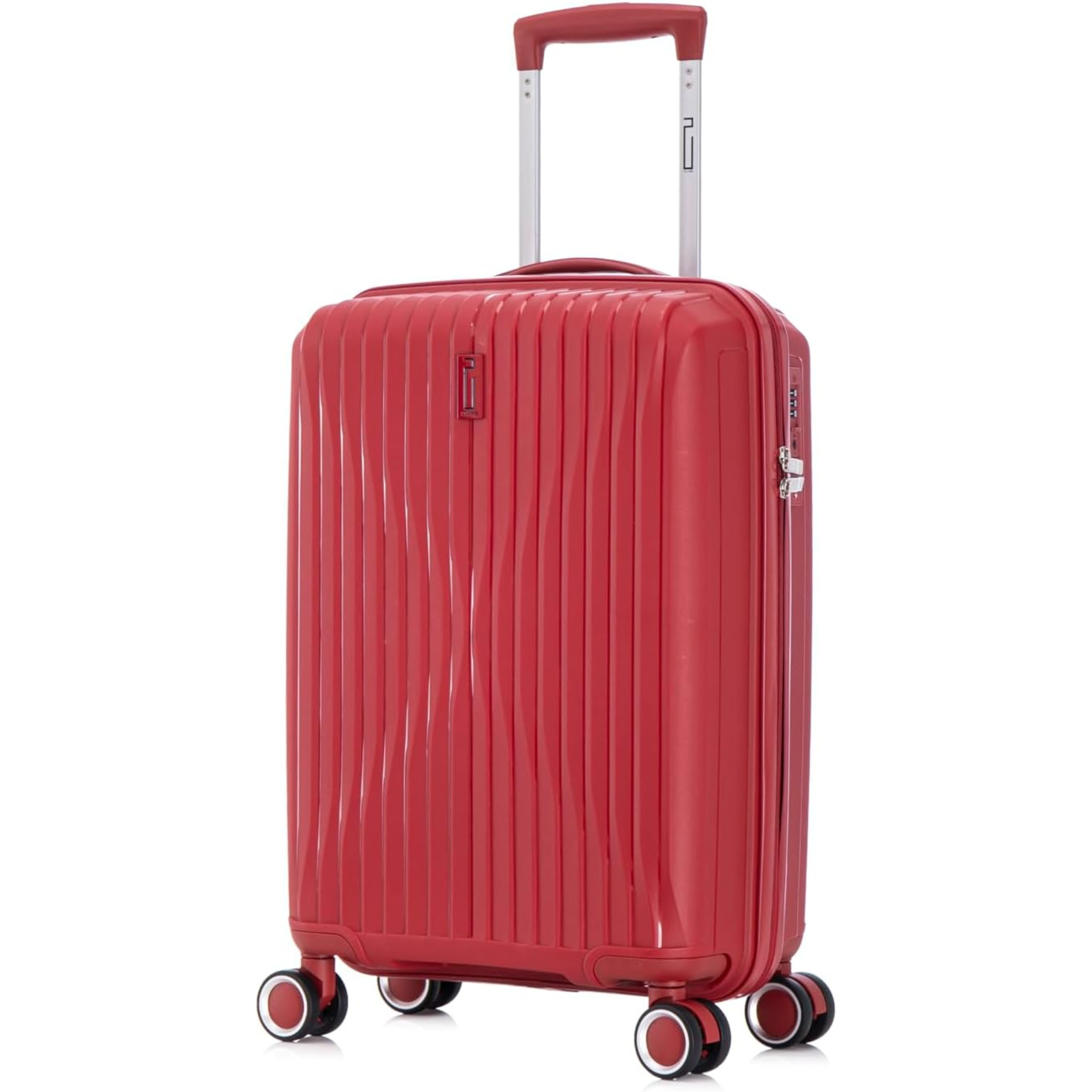 Set Valise 3 pièces En Polypropylène | Valise Cabine | Valise Moyenne | Valise Grande – Rouge