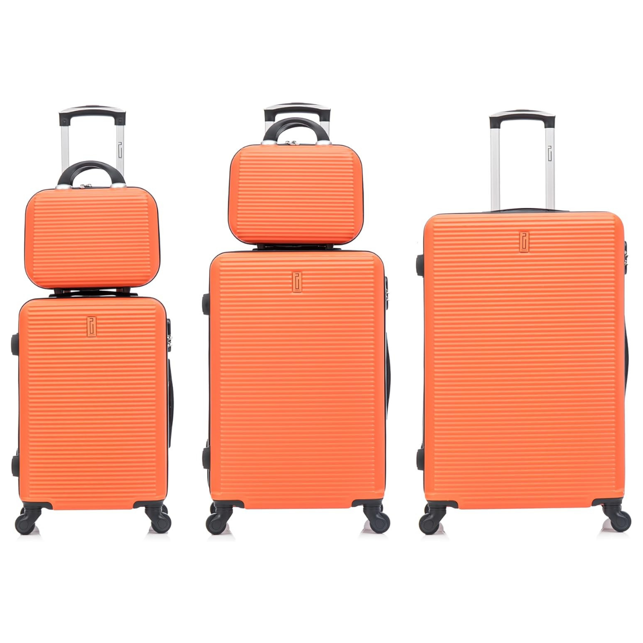 Set De Valise 5 pièces Week-end | Valise Cabine | Valise Moyenne | Valise Grande | 2x Vanity – Orange