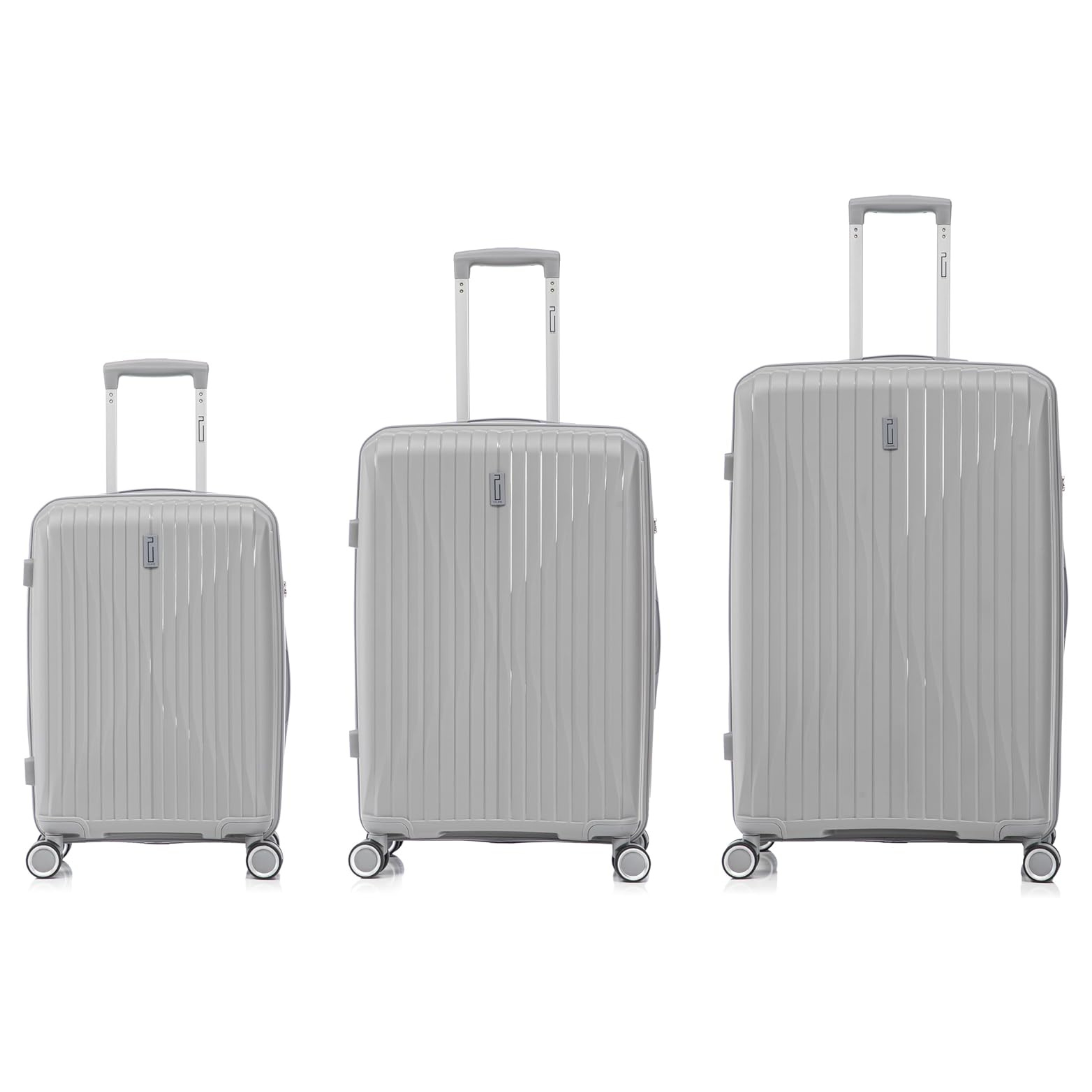 3 Piece Polypropylene Suitcase Set | Cabin Suitcase | Medium Suitcase | Large Suitcase - Blue