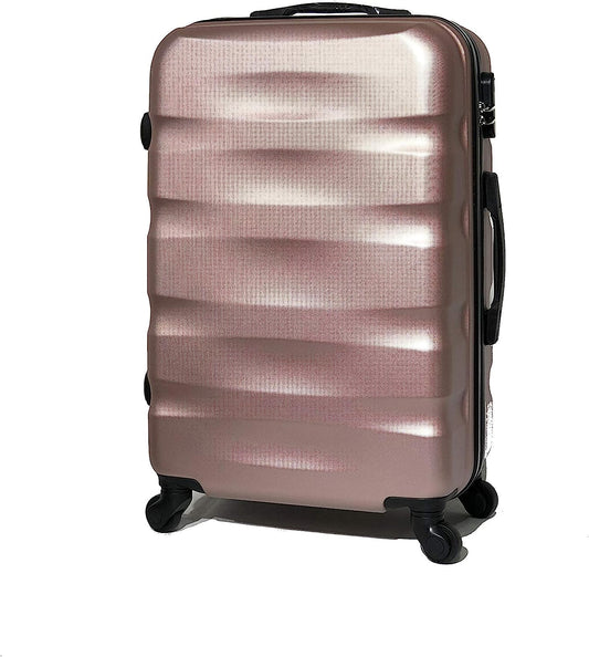 CELIMS - VALISE WEEK-END - 65cm - Contenance 55Litres - Rigide - Valise Moyenne Taille - Rose Gold