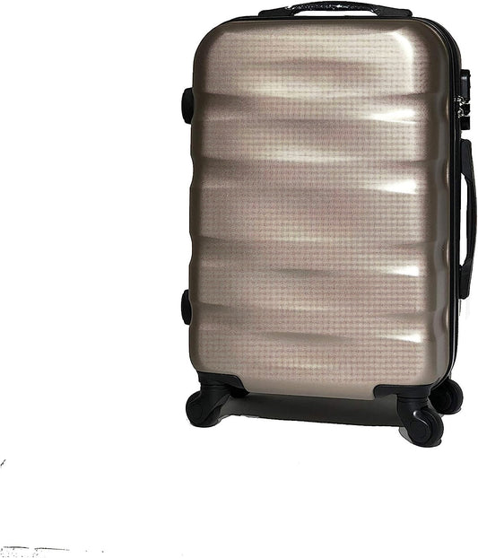 CELIMS - Valise Taille Cabine - 55cm - Rigide - 4 Roues - Champagne