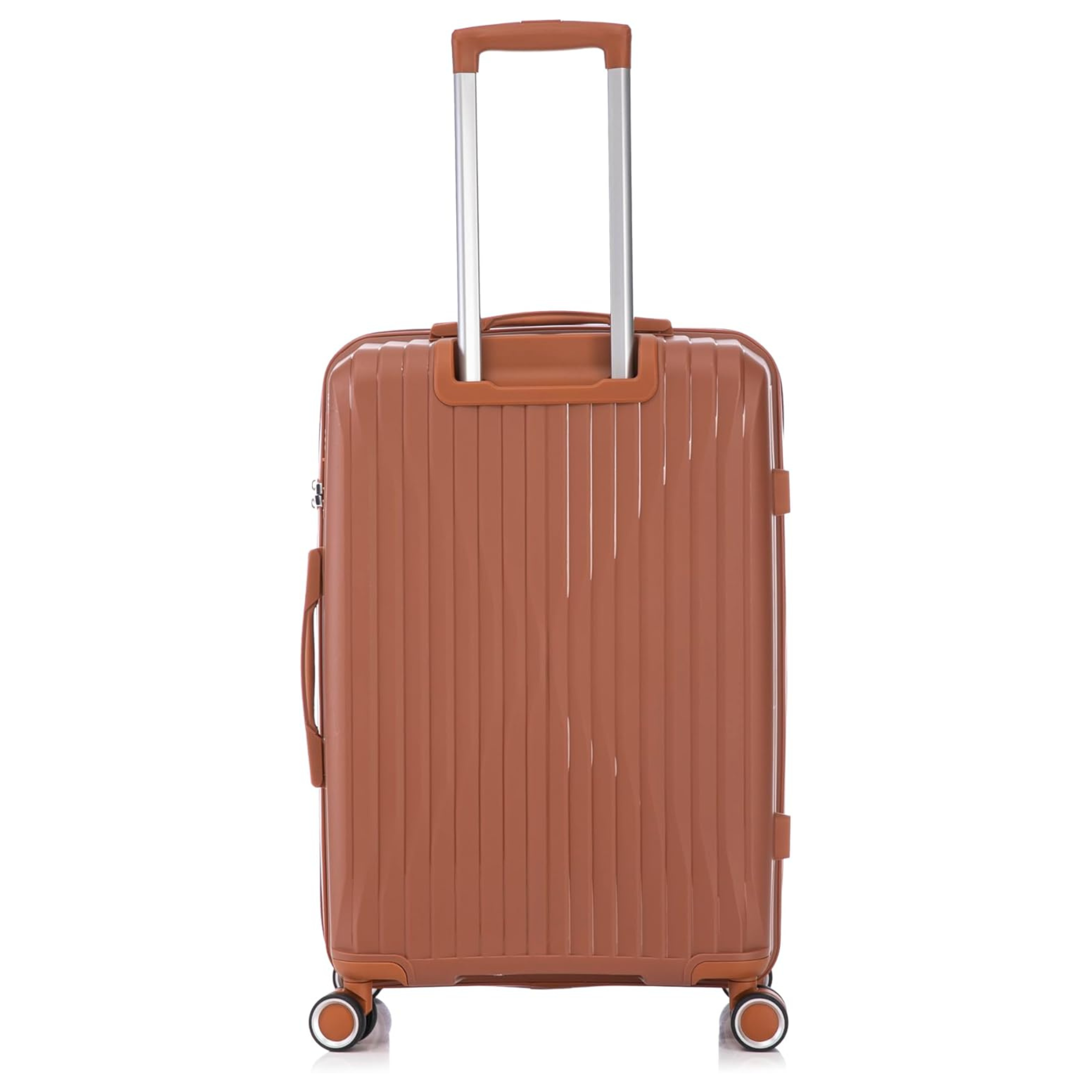 Set Valise 3 pièces En Polypropylène | Valise Cabine | Valise Moyenne | Valise Grande – Marron