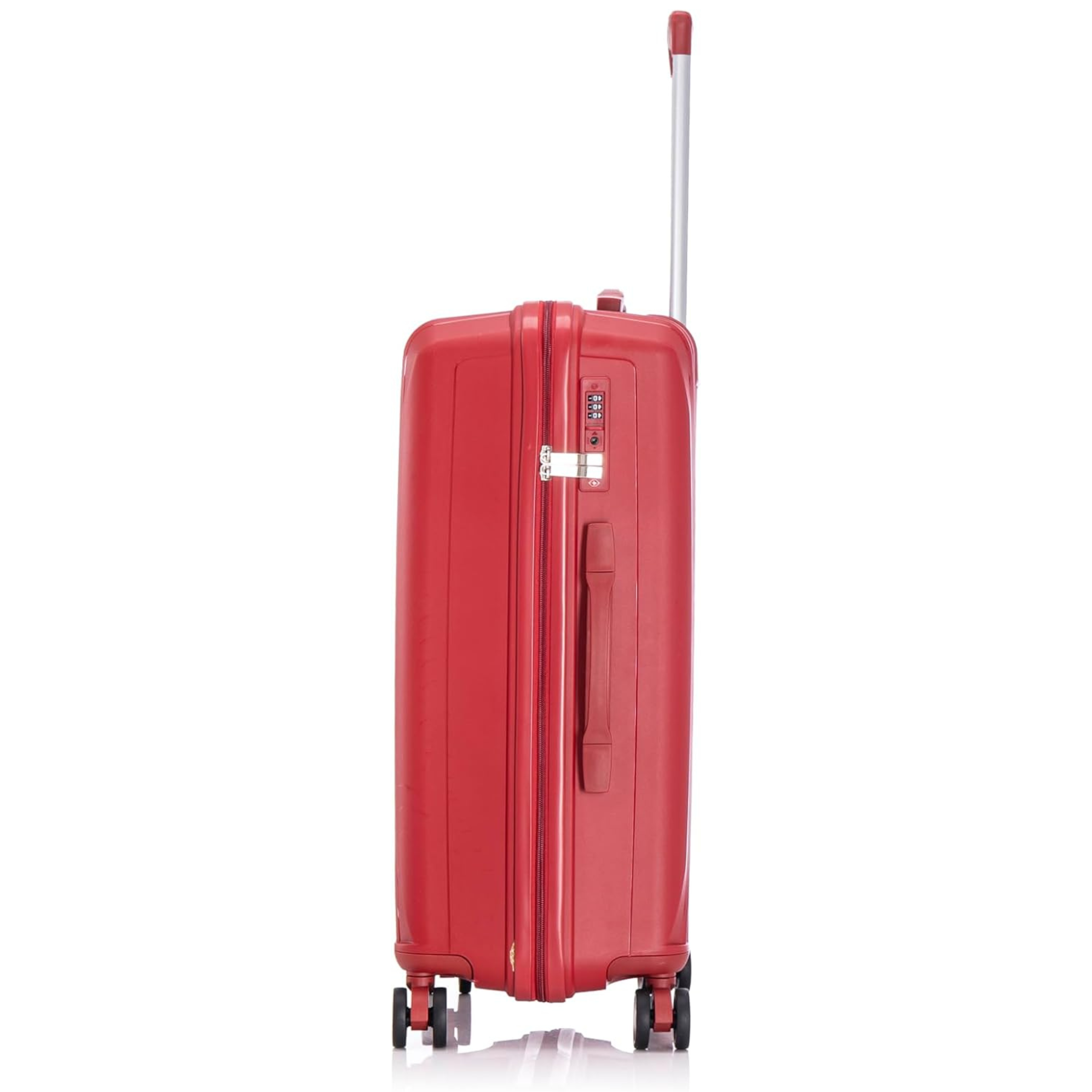 Set Valise 3 pièces En Polypropylène | Valise Cabine | Valise Moyenne | Valise Grande – Rouge