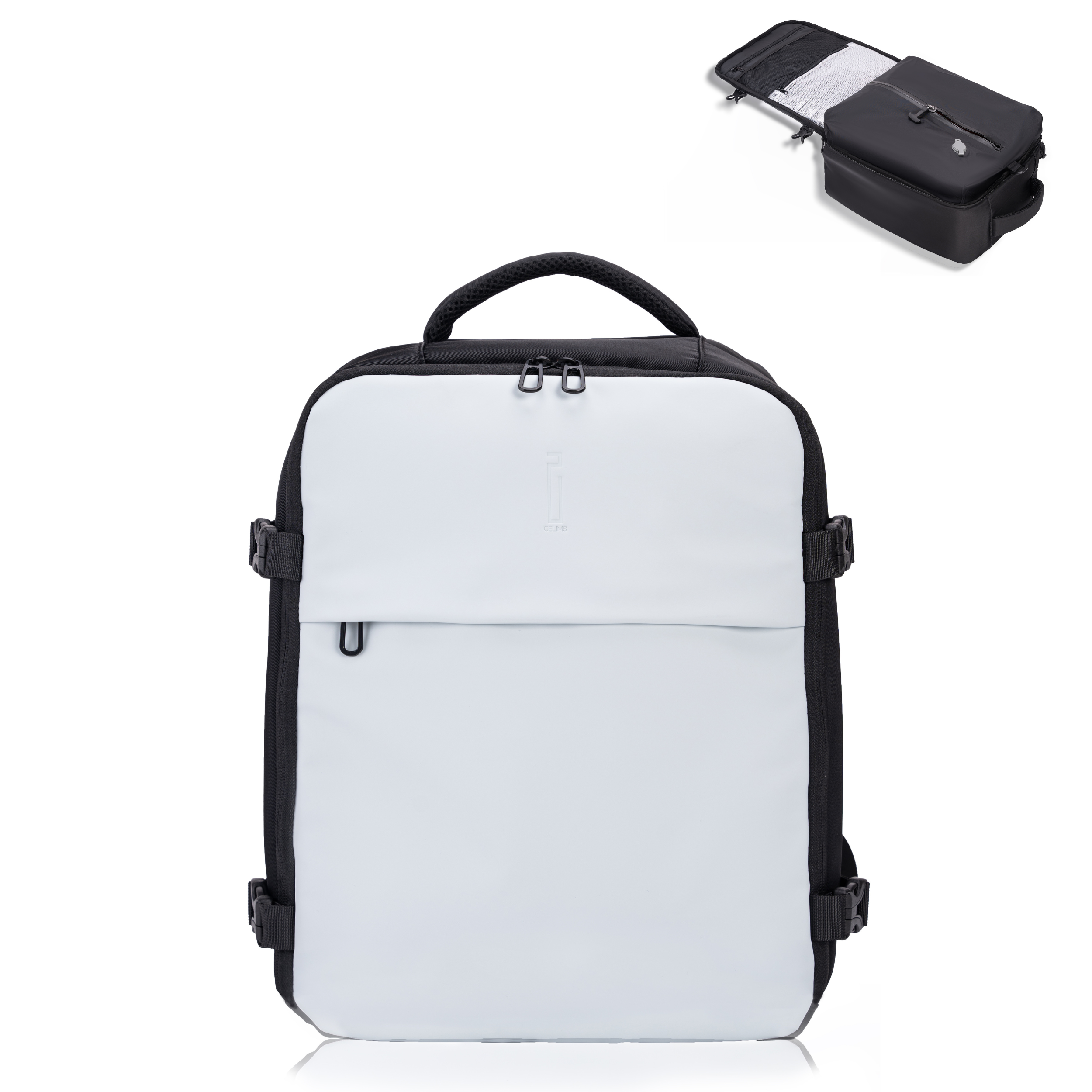 Zaino sottovuoto CELIMS 40x30x20 - Bagaglio a mano - Impermeabile - Grigio