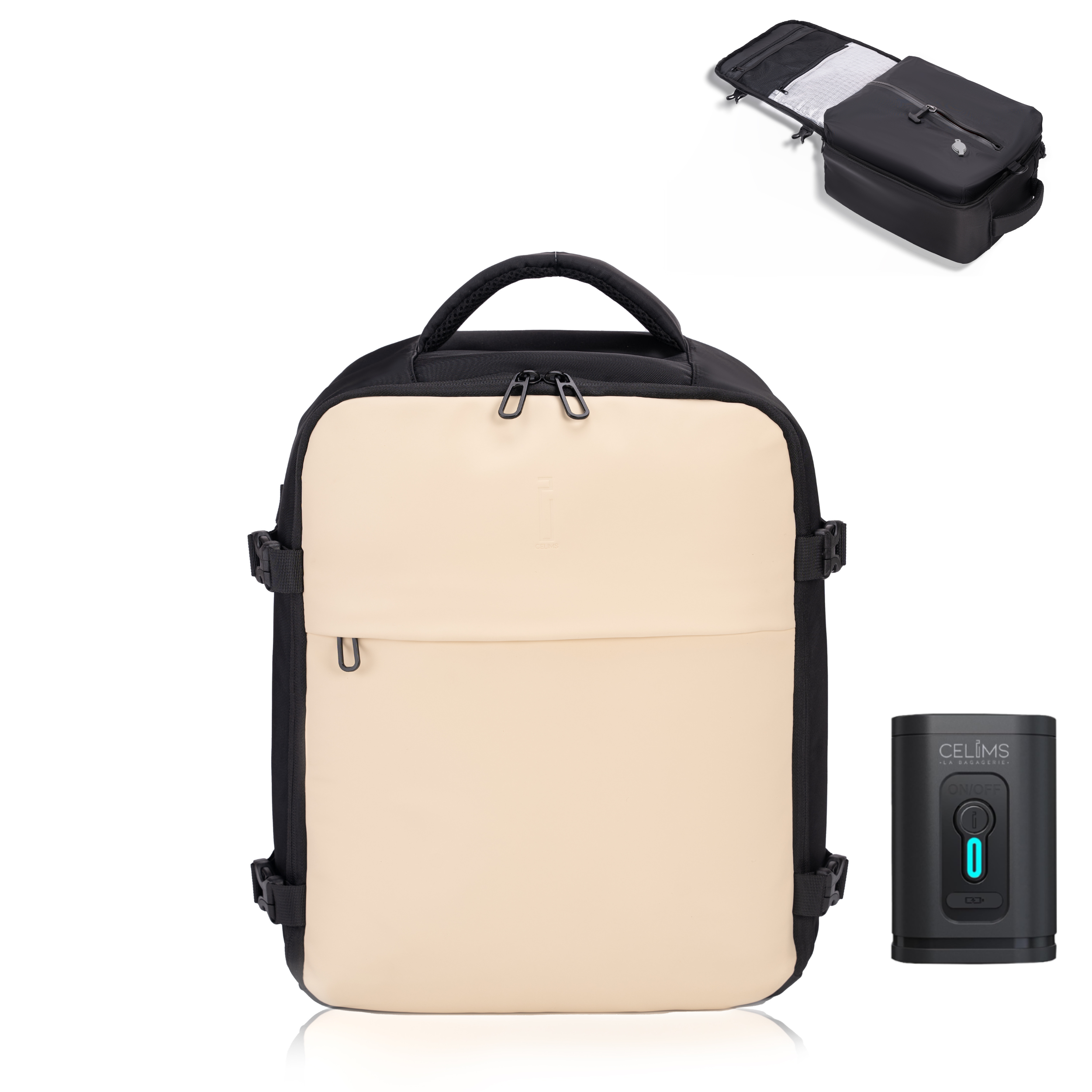 Zaino sottovuoto CELIMS 40x30x20 - Bagaglio a mano - Impermeabile - Cachi