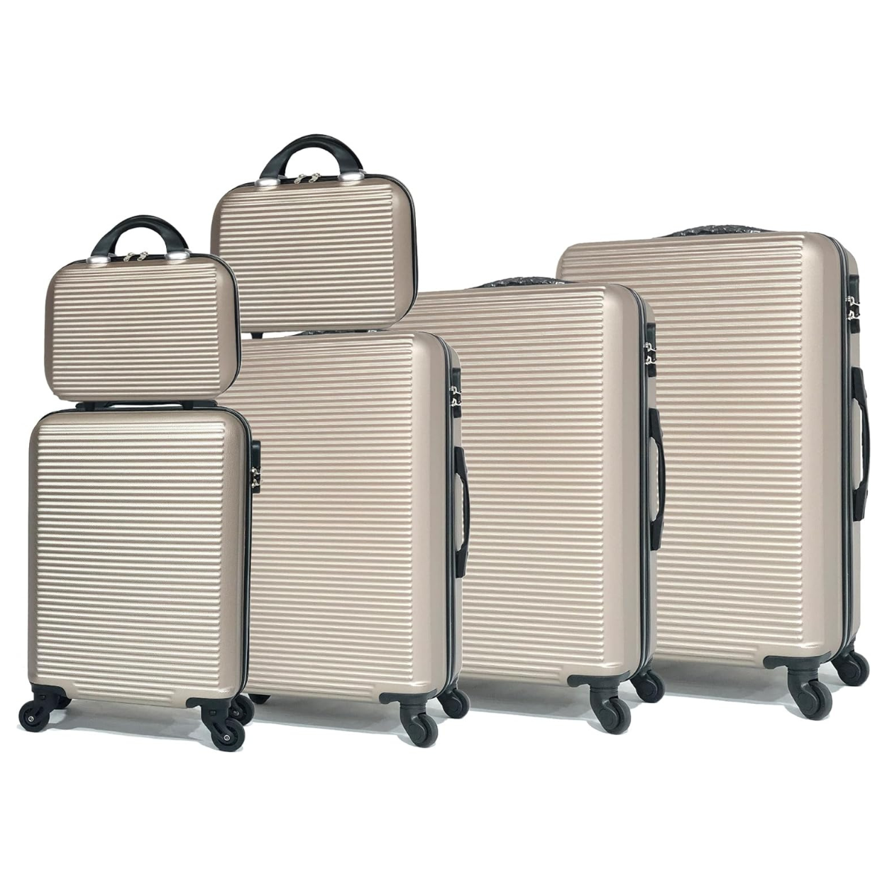 Set_De_Valise_6_pieces_Week-end_Valise_Cabine_Valise_Moyenne_Valise_Grande_2x_Vanity_Champagne_Celims_France