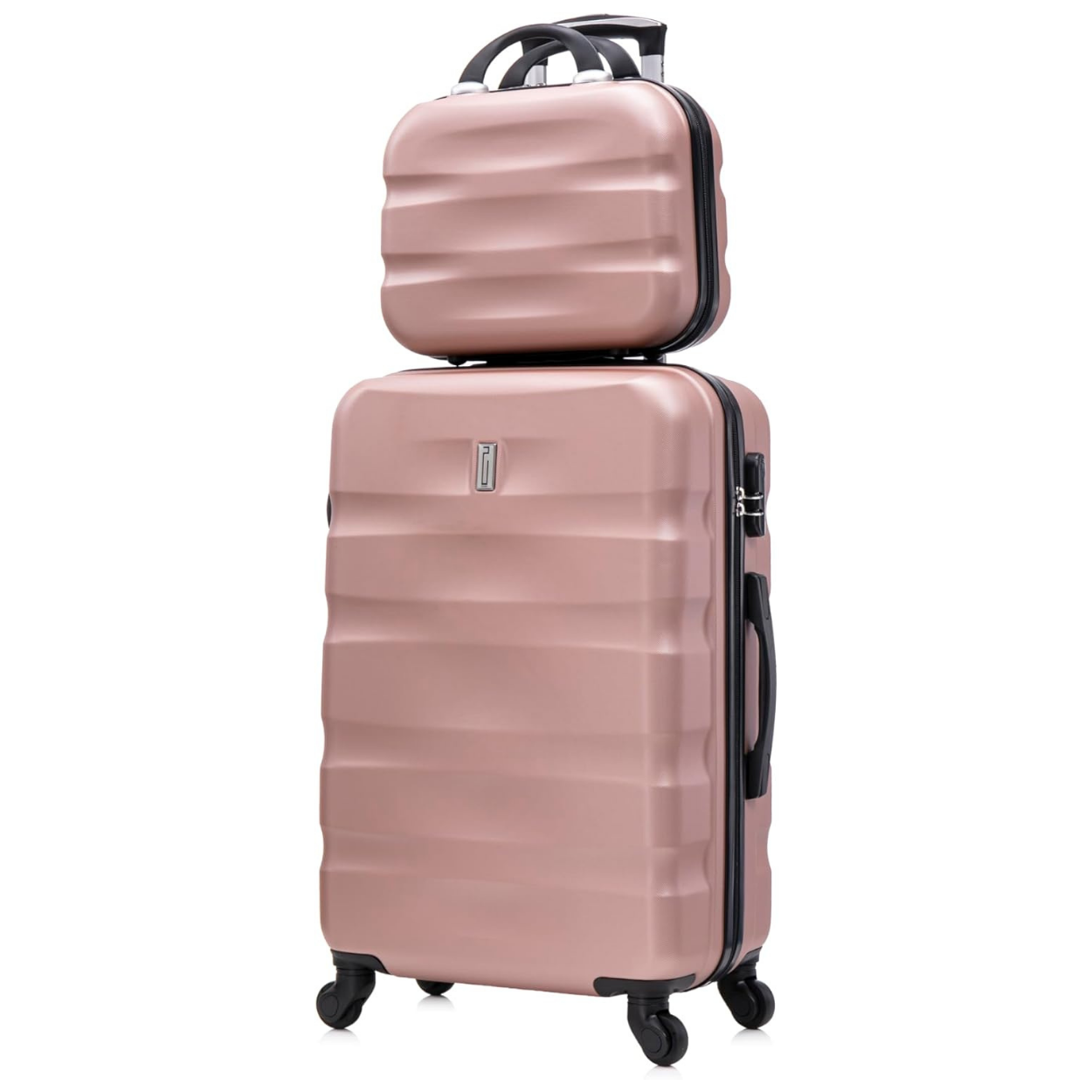 Set Valise 5 pièces AeroWave  | Valise Cabine | Valise Moyenne | Valise Grande | 2x Vanity – Rose Gold - Celims France