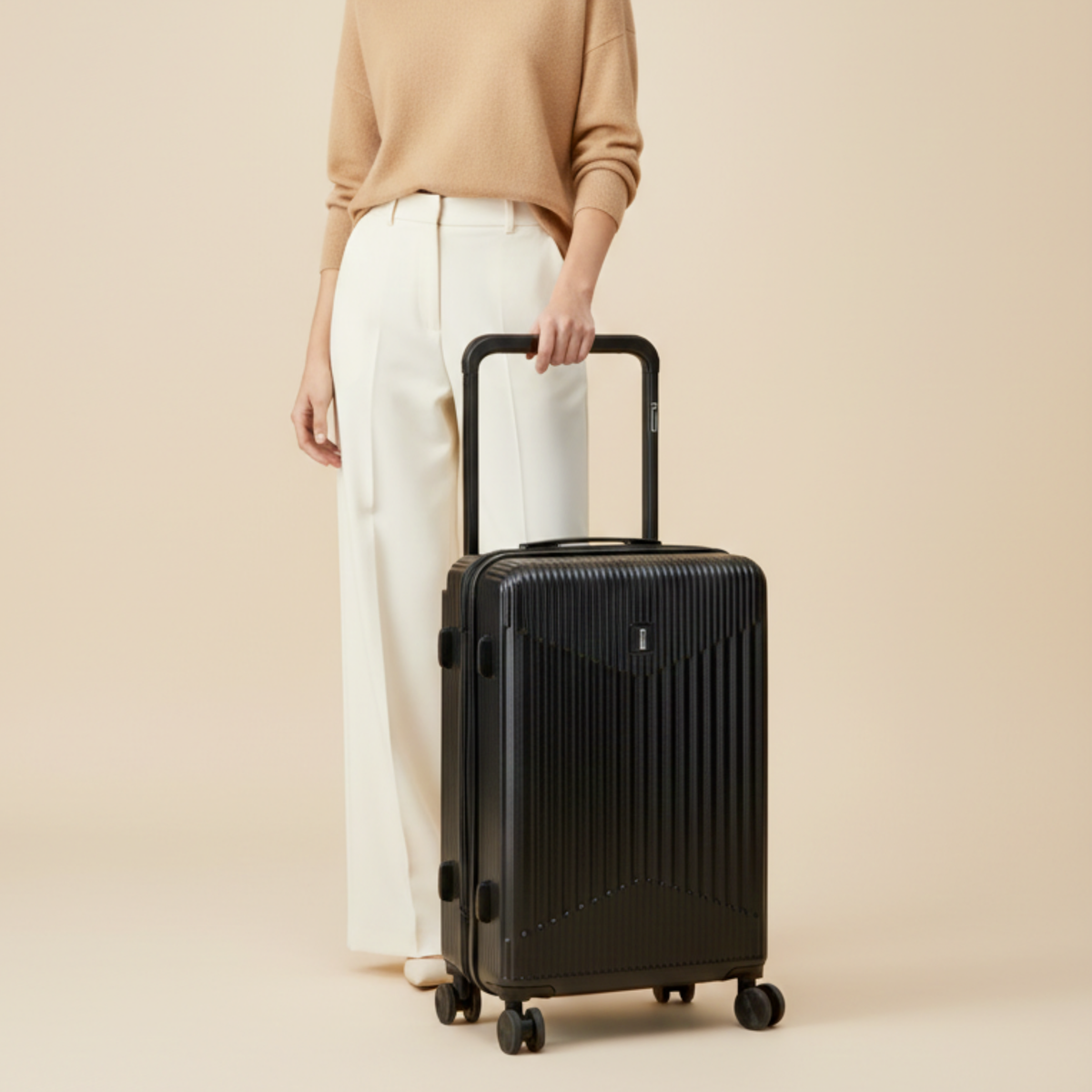 Valise Cabine 55 cm ABS – Wide Trolley - Extensible & Serrure TSA