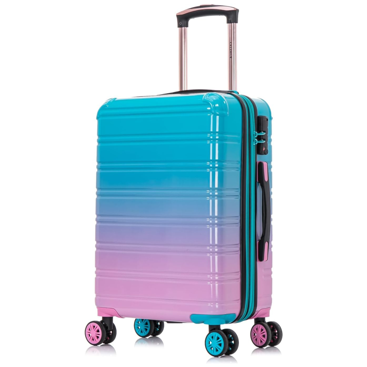 Valise_Cabine_Valise_Polycarbonate_55x35x25_Degrade_Turquoise_Celims_France