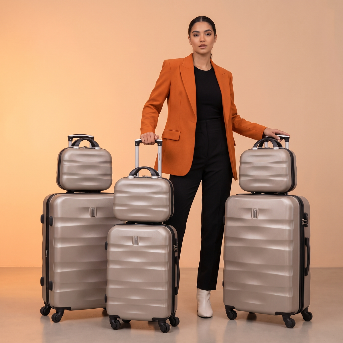 SET - Set 5 Valises - ABS (XL-75cm) (L-65cm) (S-55cm)