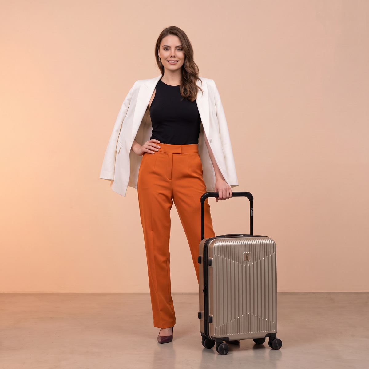 Maleta de cabina 55 cm ABS – Wide Trolley - Extensible y cerradura TSA