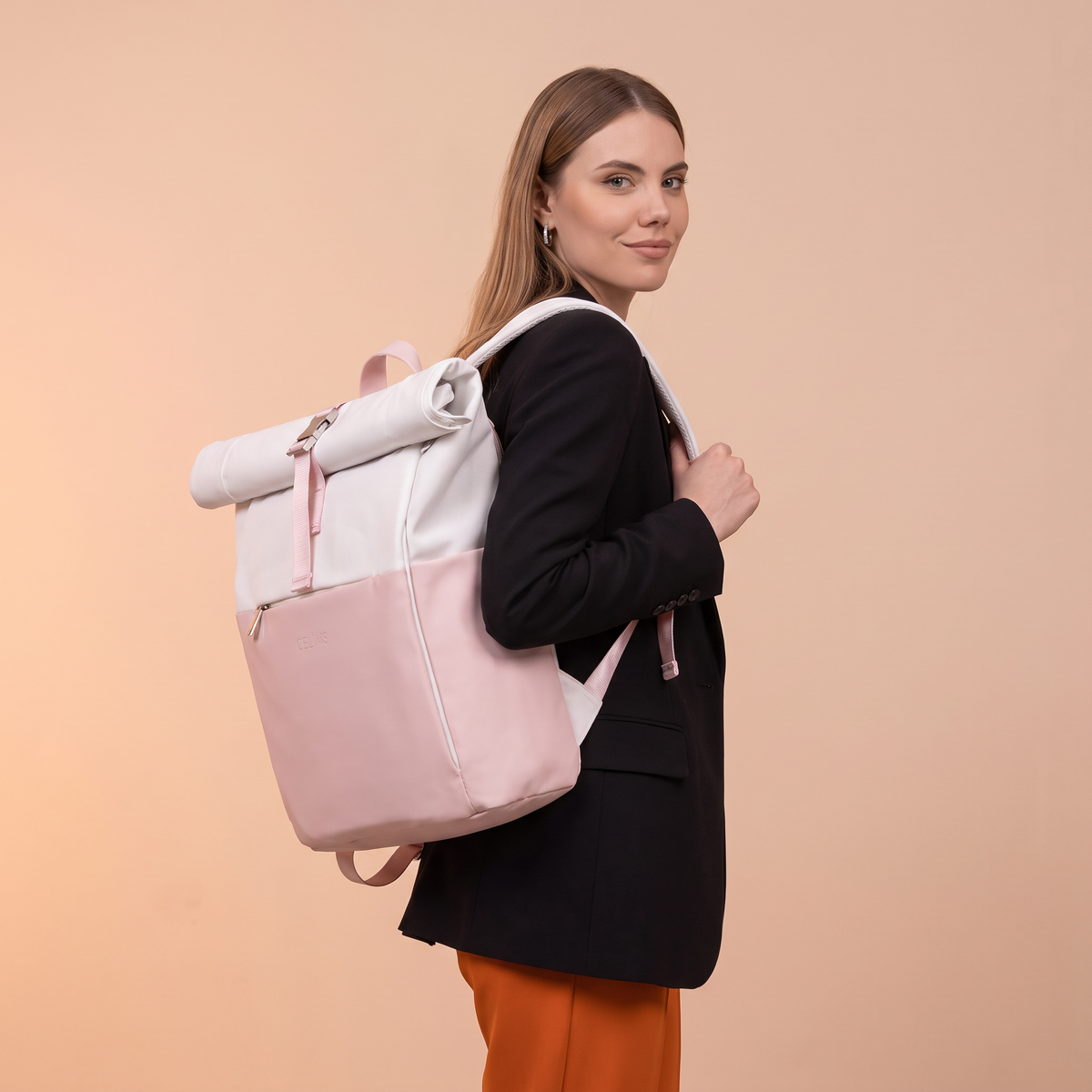 Mochila enrollable CELIMS - Equipaje de mano 40x30x20cm - Impermeable y ultrarresistente - Arena